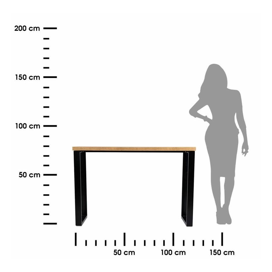 Werktafel BLAT 120x40 cm zwart/bruin