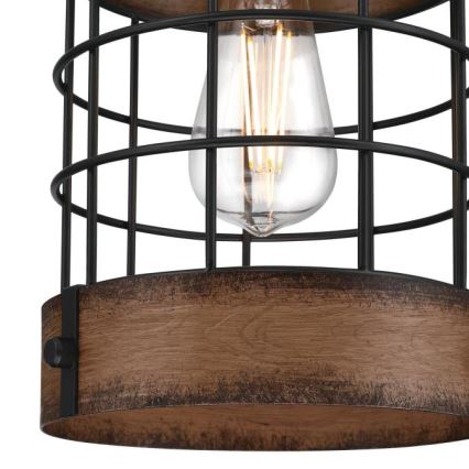 Westinghouse 61179 - Hanglamp aan kabel LANGSTON 1xE27/60W/230V Ø 19 cm barnwood