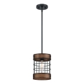 Westinghouse 61179 - Suspension sur câble LANGSTON, 1 x E27 (max. 60 W), 230 V, Ø 19 cm, finition barnwood