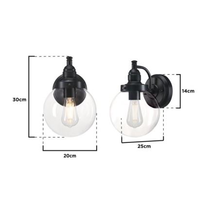 Westinghouse 61239 - Applique murale extérieure EDDYSTONE 1xE27/60W/230V IP44