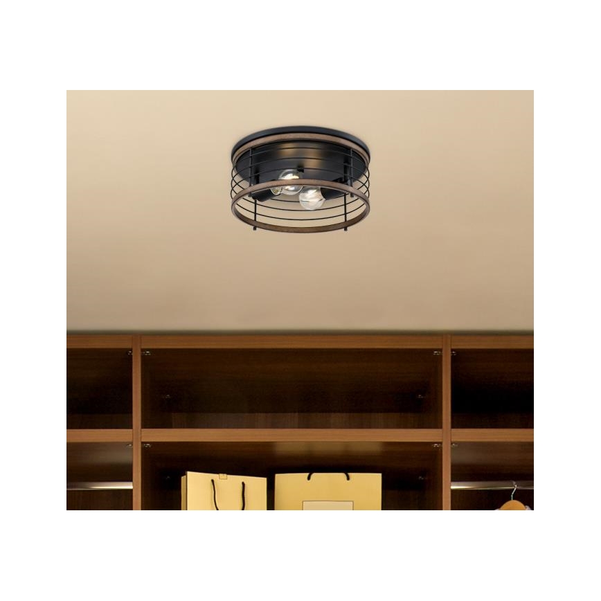 Westinghouse 61250 - Plafonnier ACKTON 2xE27/60W/230V barnwood