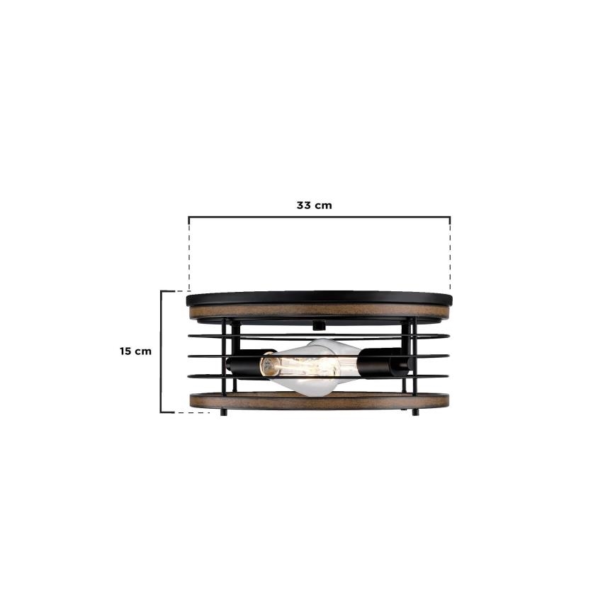 Westinghouse 61250 - Plafonnier ACKTON 2xE27/60W/230V barnwood