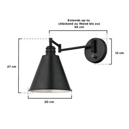Westinghouse 61254 - Applique murale TROCADERO 1xE27/60W/230V