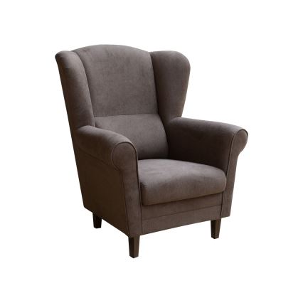 Wingback-fauteuil GALA donkerbruin