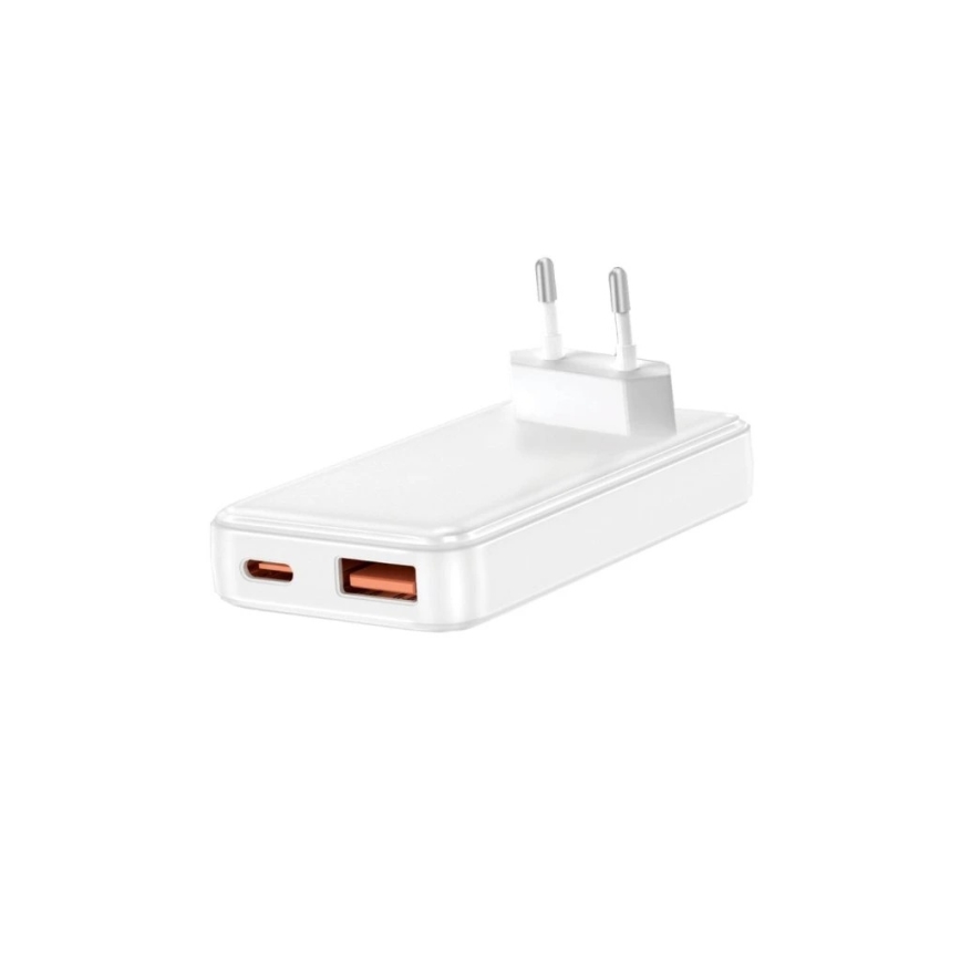 Winner Group - Adaptateur de charge GaN 1xUSB-A + 1xUSB-C 30W blanc