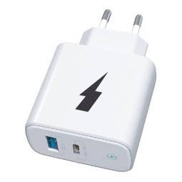 Winner Group - Adaptateur de charge rapide 1xUSB-C + 1xUSB-A Power Delivery 38W blanc