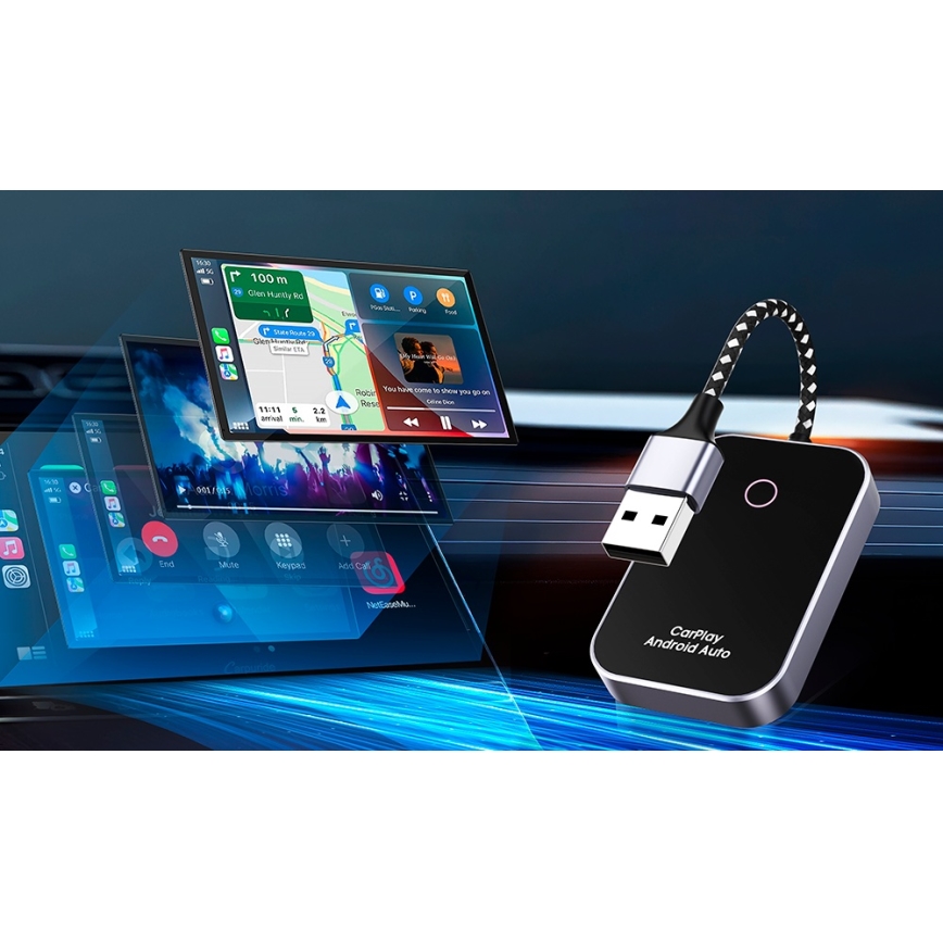 Winner Group-Adapter GoWireless! voor draadloze verbinding CarPlay en Android Auto