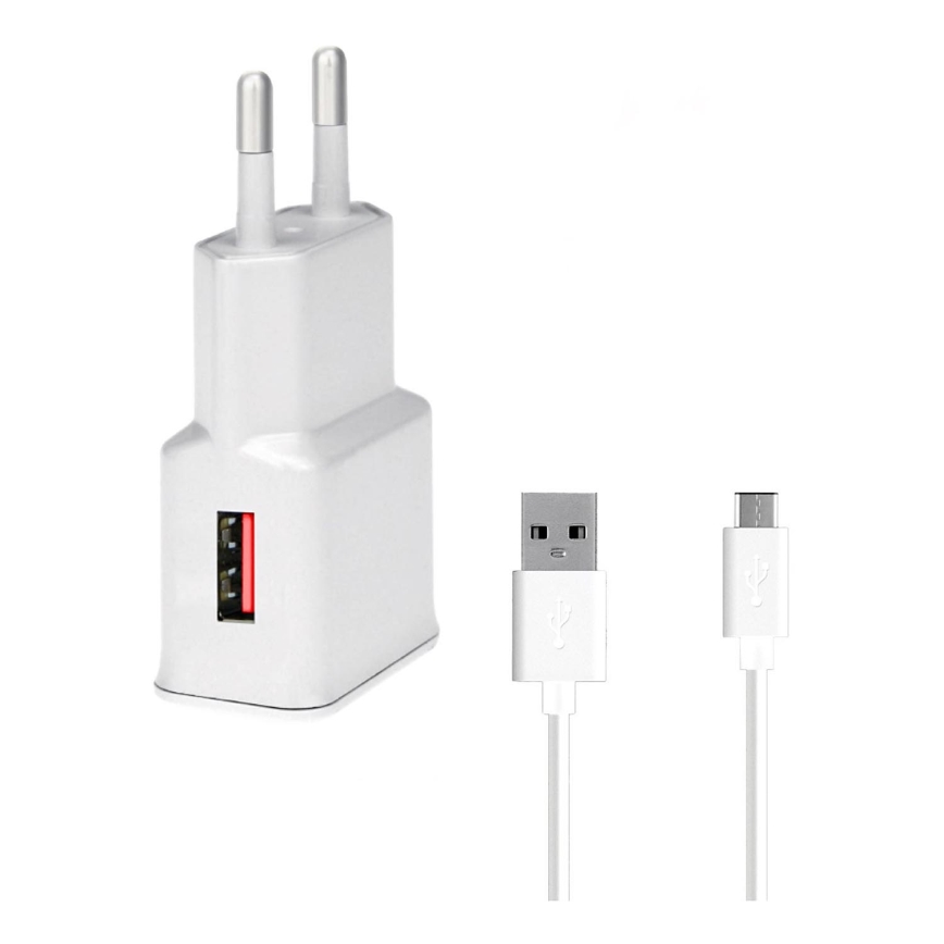 Winner Group- Adapter voor snel opladen 1xUSB-A PD 18W + USB-kabel USB-C / USB-A 1m