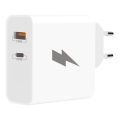Winner Group - Adapter voor snel opladen 1xUSB-C + 1xUSB-A Power Delivery 45W wit