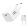 Winner Group- Adapter voor snel opladen 1xUSB-C PD 20W + USB-kabel USB-C / USB-C 1m