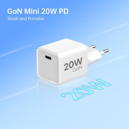 Winner Group- Adapter voor snel opladen 1xUSB-C PD 20W + USB-kabel USB-C / USB-C 1m