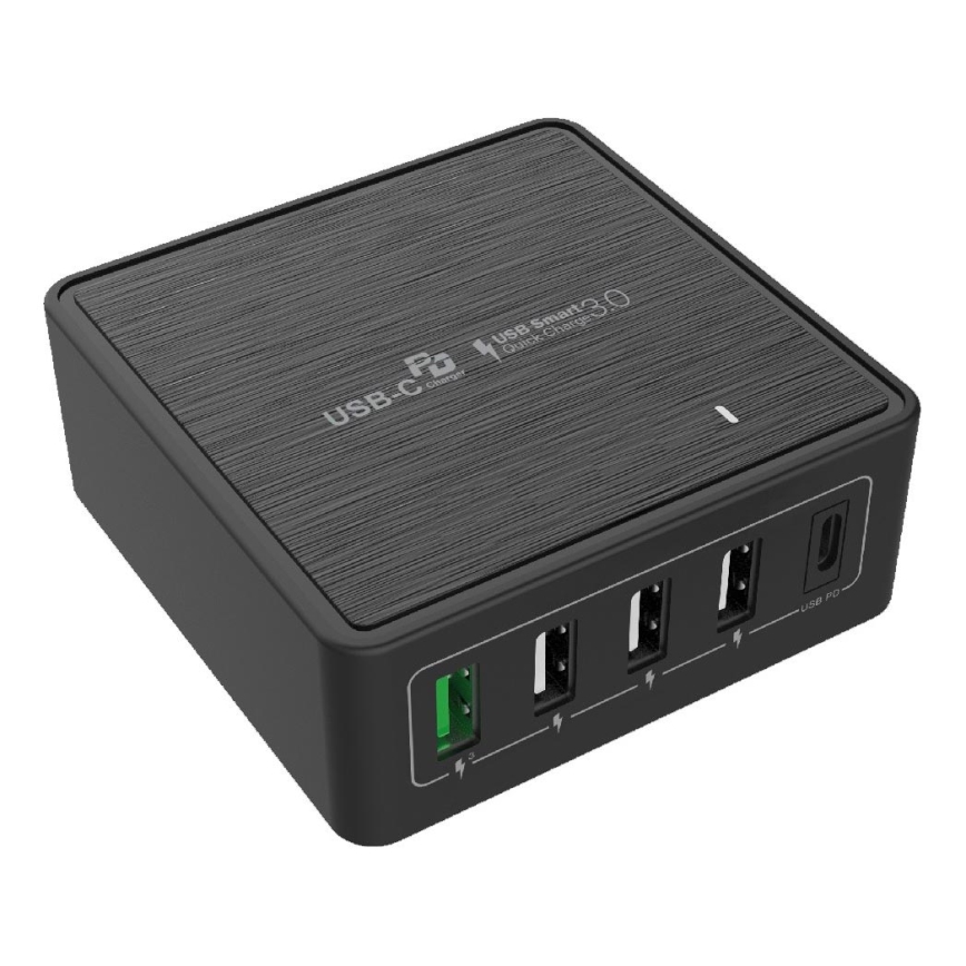 Winner Group - Adapter voor snel opladen 5xUSB-C Power Delivery 60W zwart