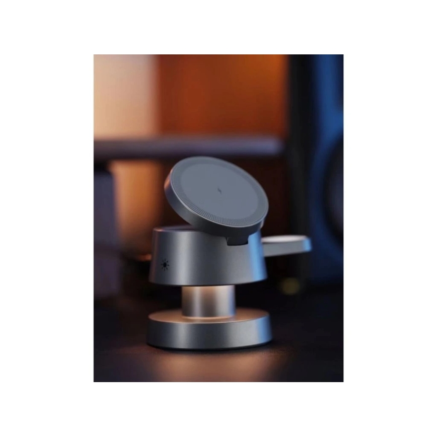 Winner Group - Draadloze oplader 4-in-1 MUSH8OOM 27W antraciet