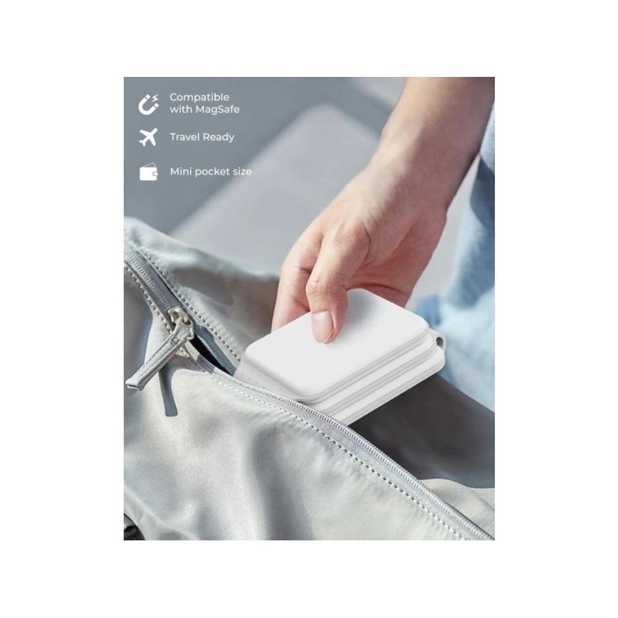 Winner Group - Draadloze opvouwbare 3-in-1 oplader MAXFLEX 22,5W wit