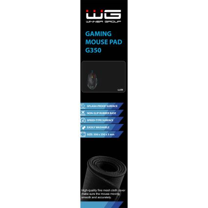 Winner Group - Gaming muismat 35x25 cm zwart