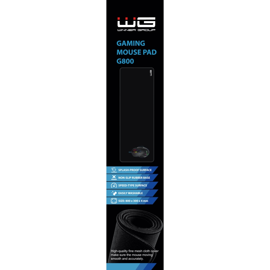 Winner Group - Gaming toetsenbord en muismat 30x80 cm zwart