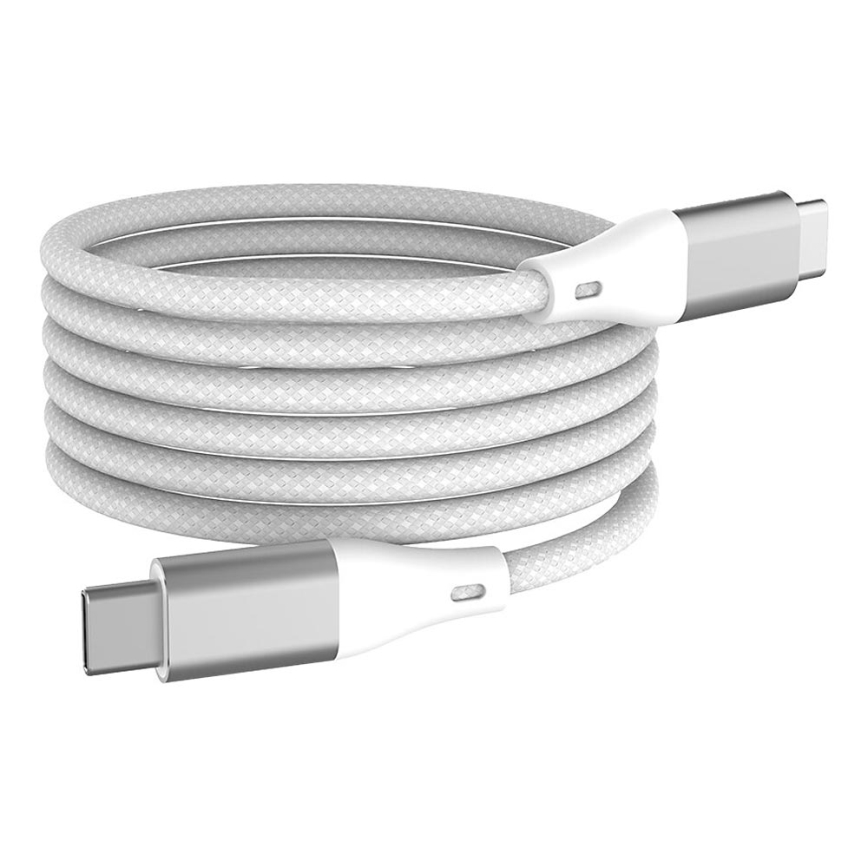 Winner Group - Magnetisch USB-kabel USB-C / USB-C 60W 1m wit