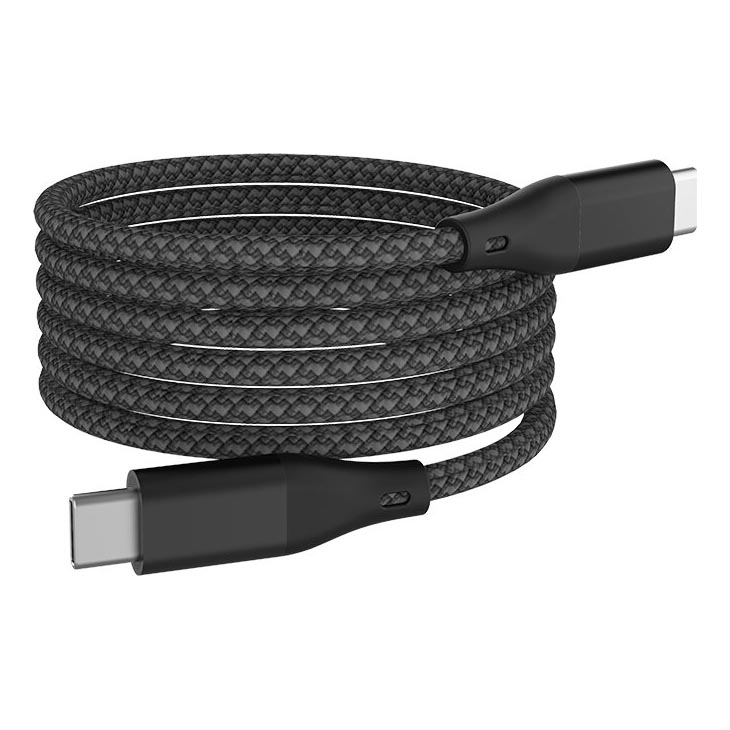 Winner Group - Magnetisch USB-kabel USB-C / USB-C 60W 1m zwart