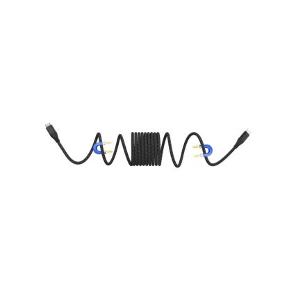Winner Group - Magnetisch USB-kabel USB-C / USB-C 60W 1m zwart