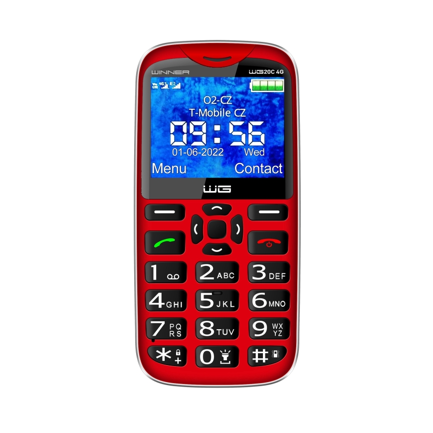 Winner Group - Mobiele telefoon voor senioren 1600 mAh rood