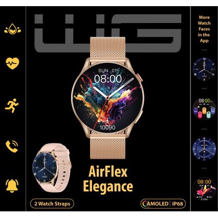 Winner Group - Montre connectée AirFlex 2 Elegance 280 mAh IP68 doré