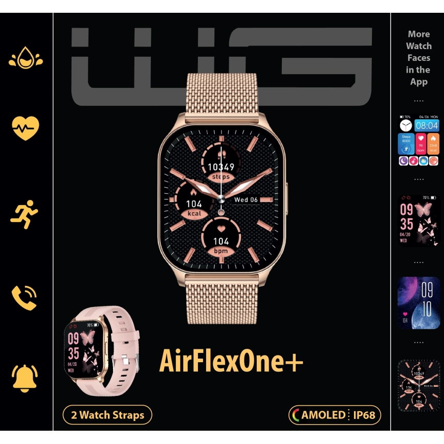 Winner Group - Montre connectée AirFlexOne+ 300 mAh IP68 doré