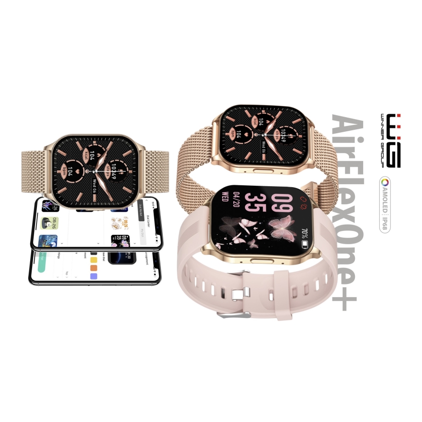 Winner Group - Montre connectée AirFlexOne+ 300 mAh IP68 doré