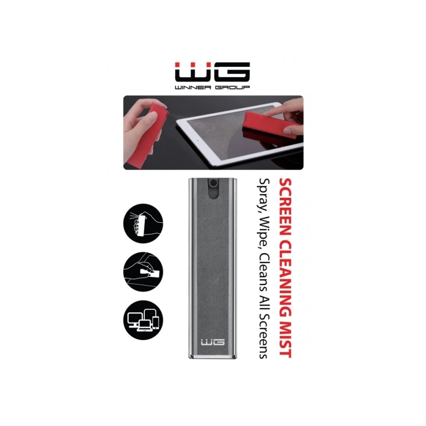 Winner Group - Nettoyant d'écran 2 en 1 noir