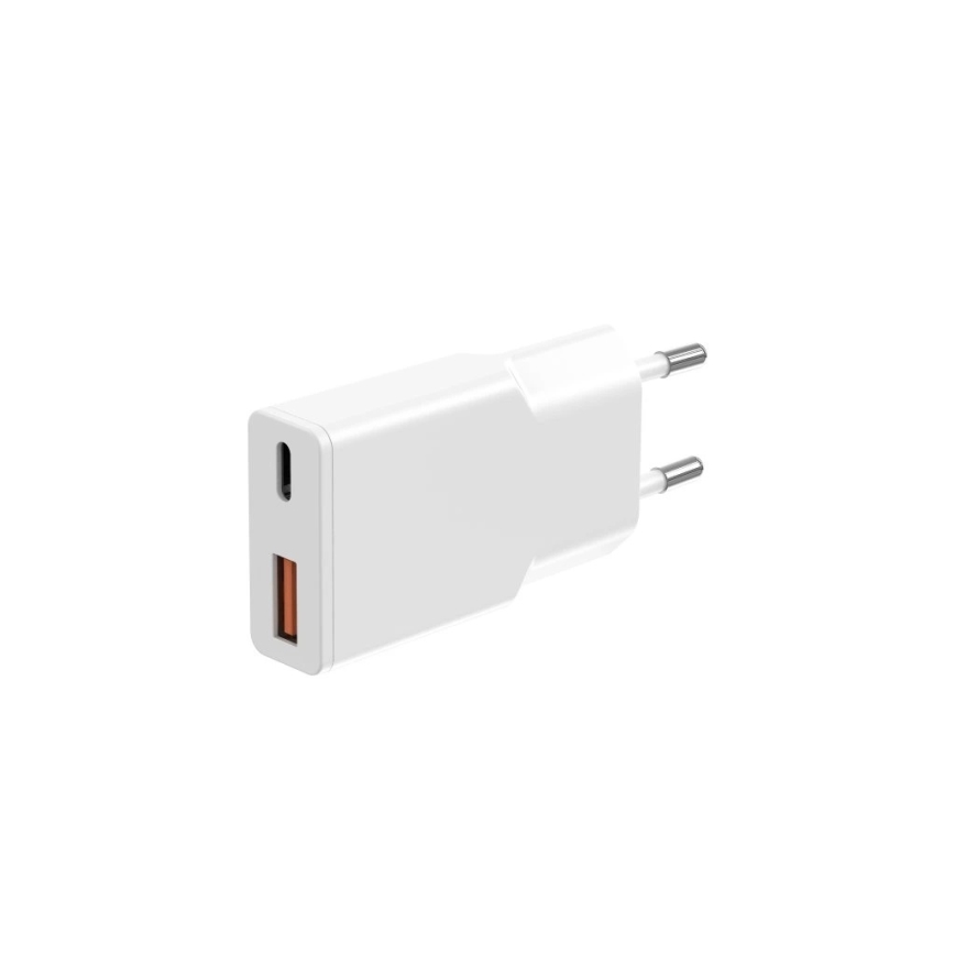 Winner Group - Oplaadadapter GaN 1xUSB-A + 1xUSB-C 30W wit