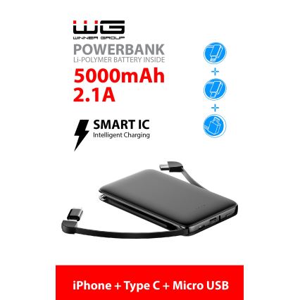 Winner Group - Powerbank 5000 mAh zwart