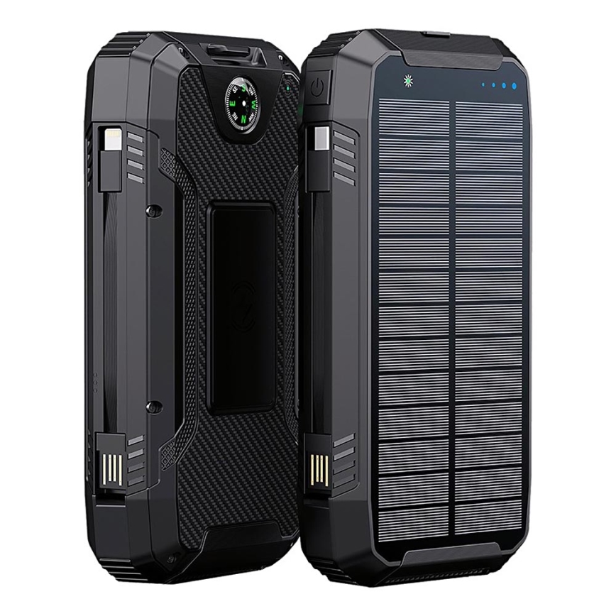 Winner Group - Powerbank met draadloos opladen en zonnepaneel 20000 mAh 20W PD