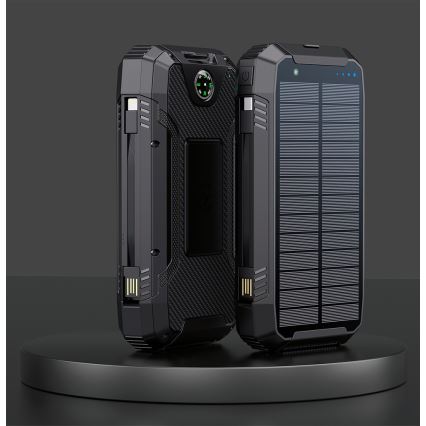 Winner Group - Powerbank met draadloos opladen en zonnepaneel 20000 mAh 20W PD