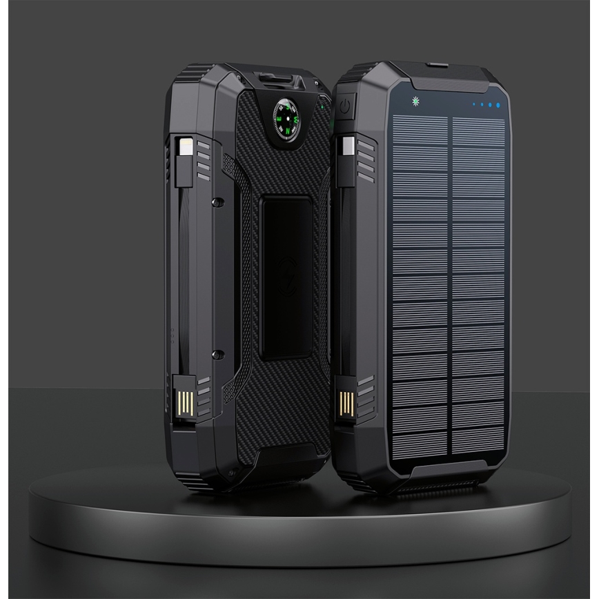 Winner Group - Powerbank met draadloos opladen en zonnepaneel 20000 mAh 20W PD