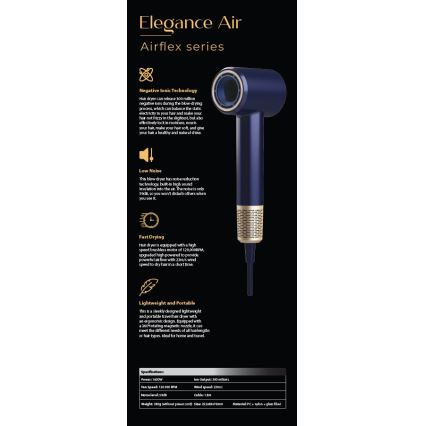 Winner Group - Sèche-cheveux avec ionisateur Elegance Air 1600W/230V bleu
