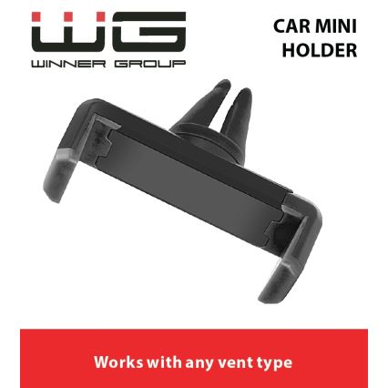Winner Group - Uitrekbare telefoonhouder voor in de auto, zwart