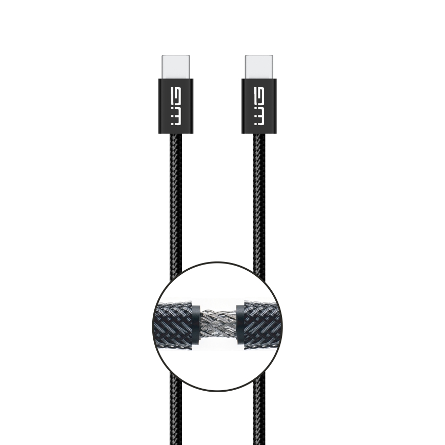 Winner Group - USB-kabel USB-C / USB-C 60W 3m zwart