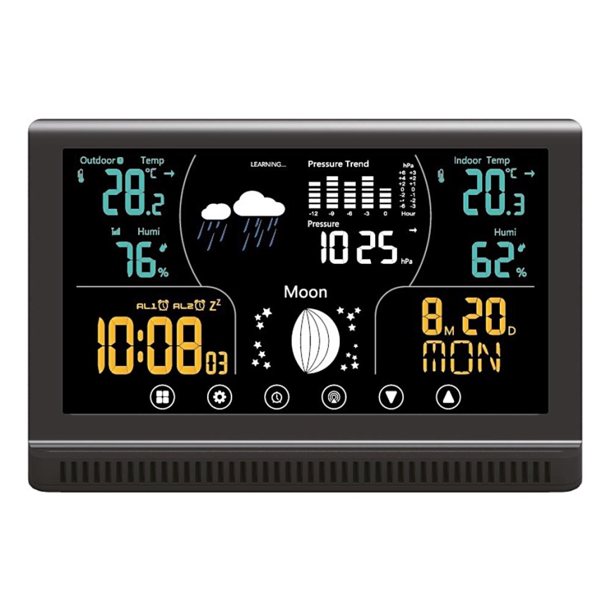 Winner Group - Weerstation met LCD kleurendisplay en wekker 5xAAA