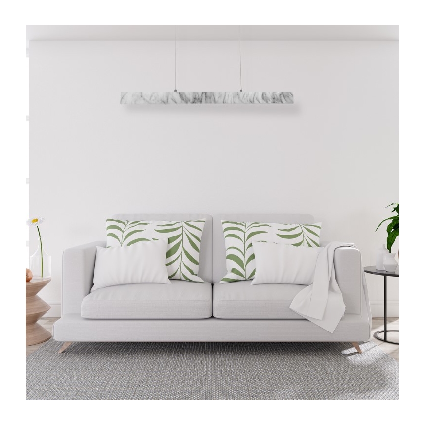 Wit/Grijze LED Kroonluchter aan koord PIERCE LED/18W/230V