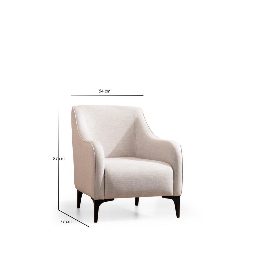 Witte fauteuil ROCO