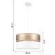 Witte Goudkleurige Hanglamp aan een koord LIMA 1x E27 / 60W / 230V