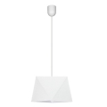 Witte Hanglamp aan koord DIAMENT 1x E27 / 60W / 230V