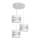Witte Hanglamp HELEN 3x E27 / 15W / 230V