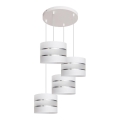 Witte Hanglamp HELEN 4x E27 / 15W / 230V