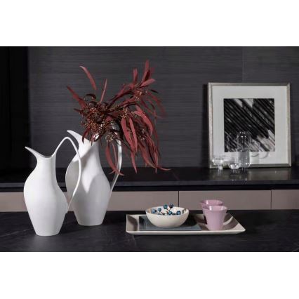 Witte keramische vaas 33 x 17 x 19 cm