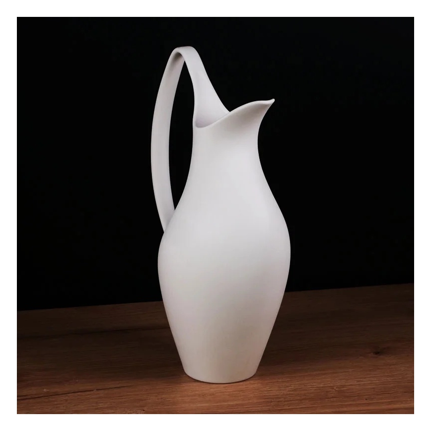 Witte keramische vaas 33 x 17 x 19 cm