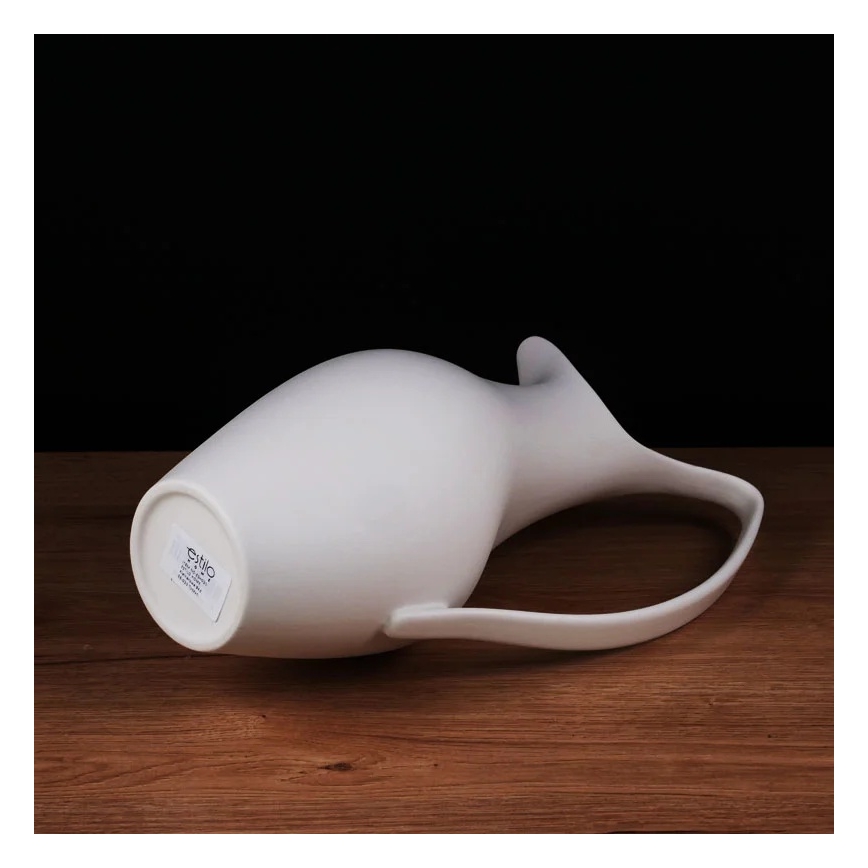 Witte keramische vaas 33 x 17 x 19 cm