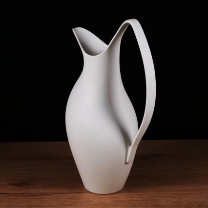 Witte keramische vaas 33 x 17 x 19 cm