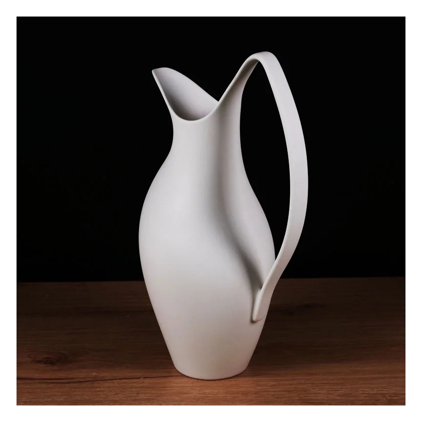 Witte keramische vaas 33 x 17 x 19 cm