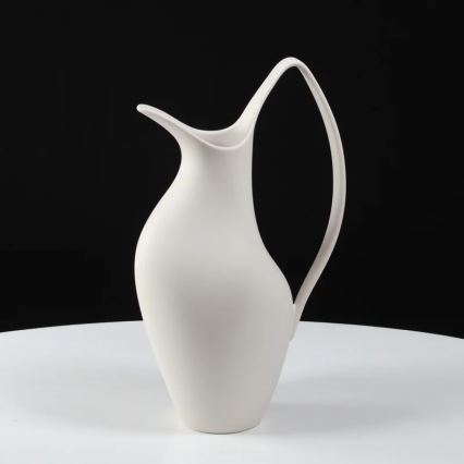 Witte keramische vaas 33 x 17 x 19 cm