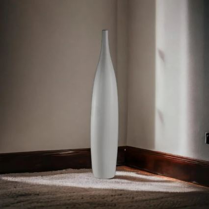 Witte keramische vaas 70 cm